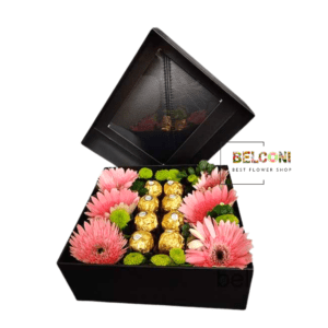 chocolate box bouquet with balloon
