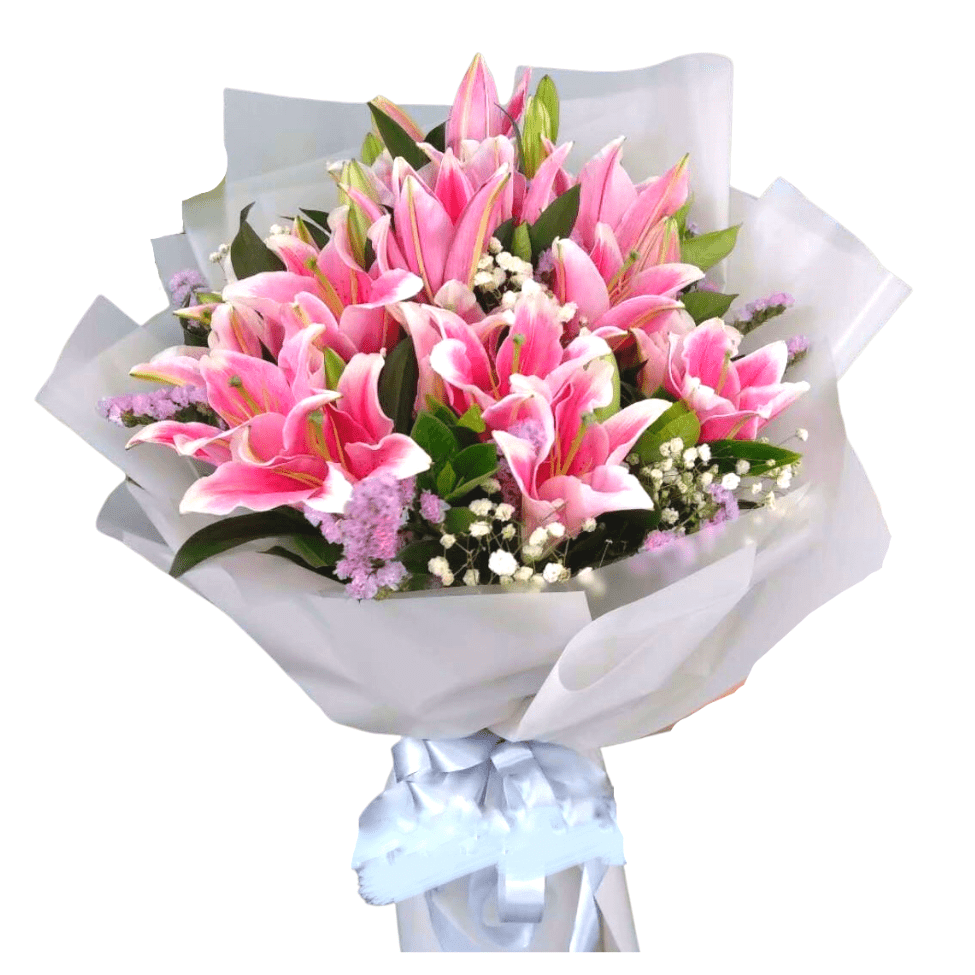 Lilly bouquet for you Love one. Free shipping available anytime around klang valley.