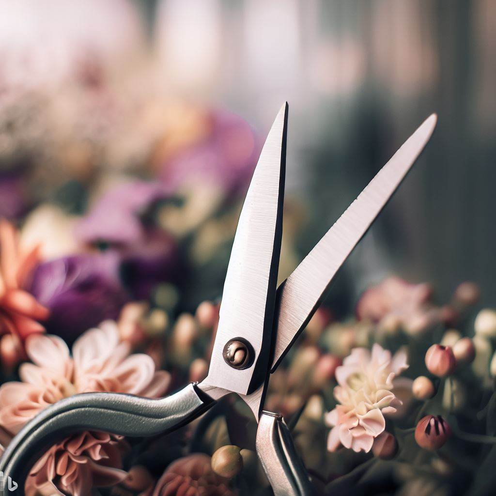 Floral shears or sharp scissors:
