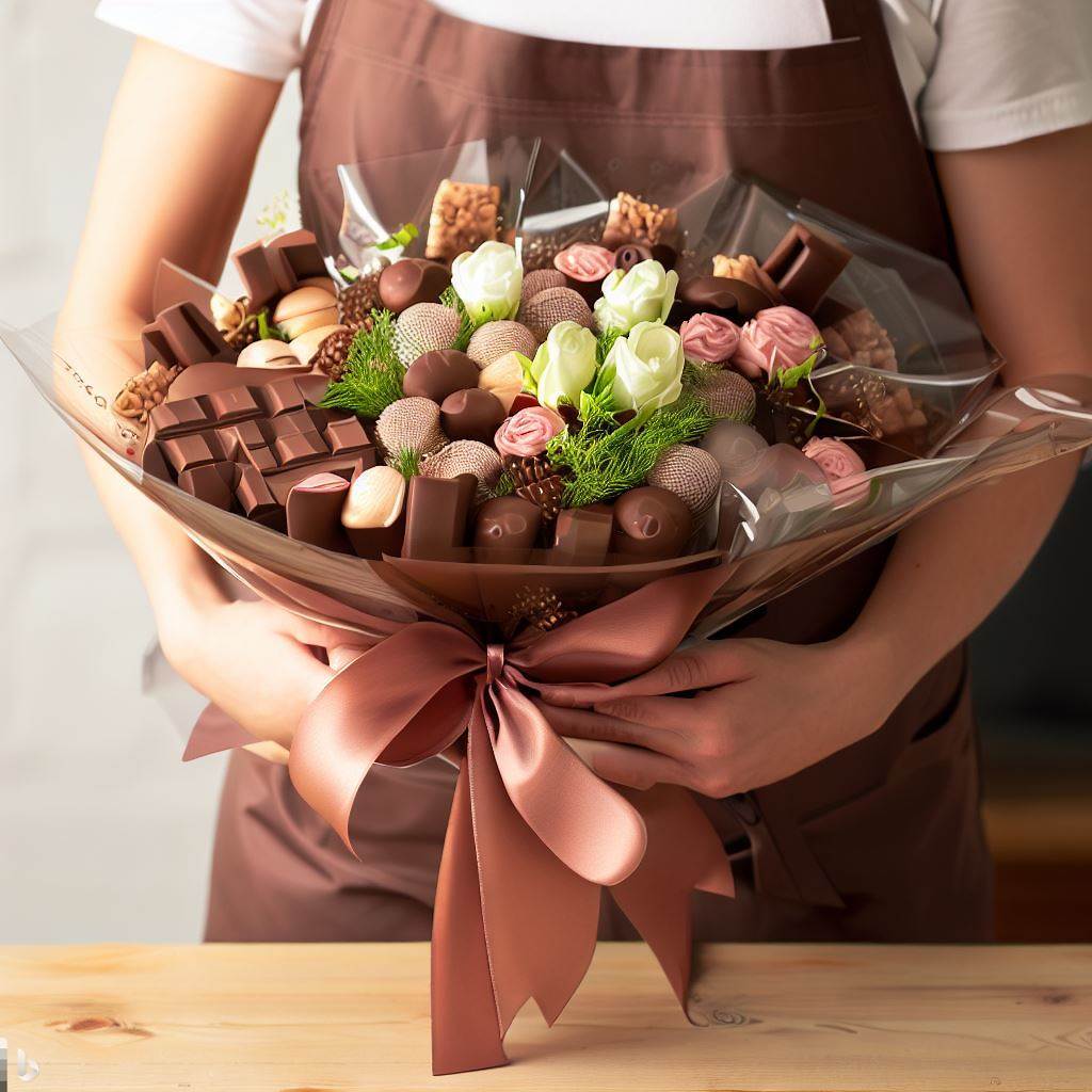 9. Wrap and Present Your Chocolate Box Bouquet
