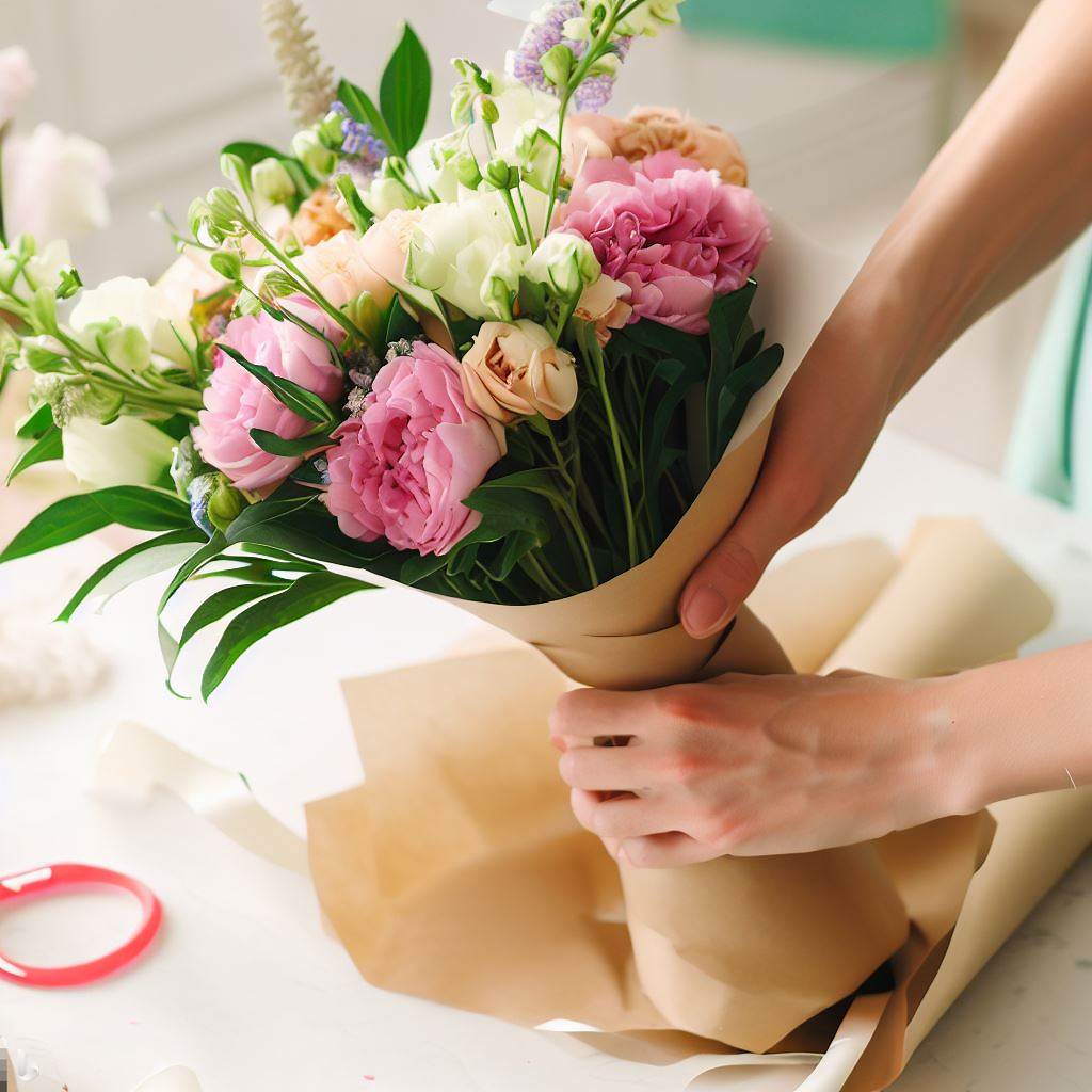 How to Wrap a Hand Tied Bouquet in Paper