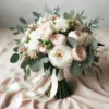 White and Blush Wedding Bouquets