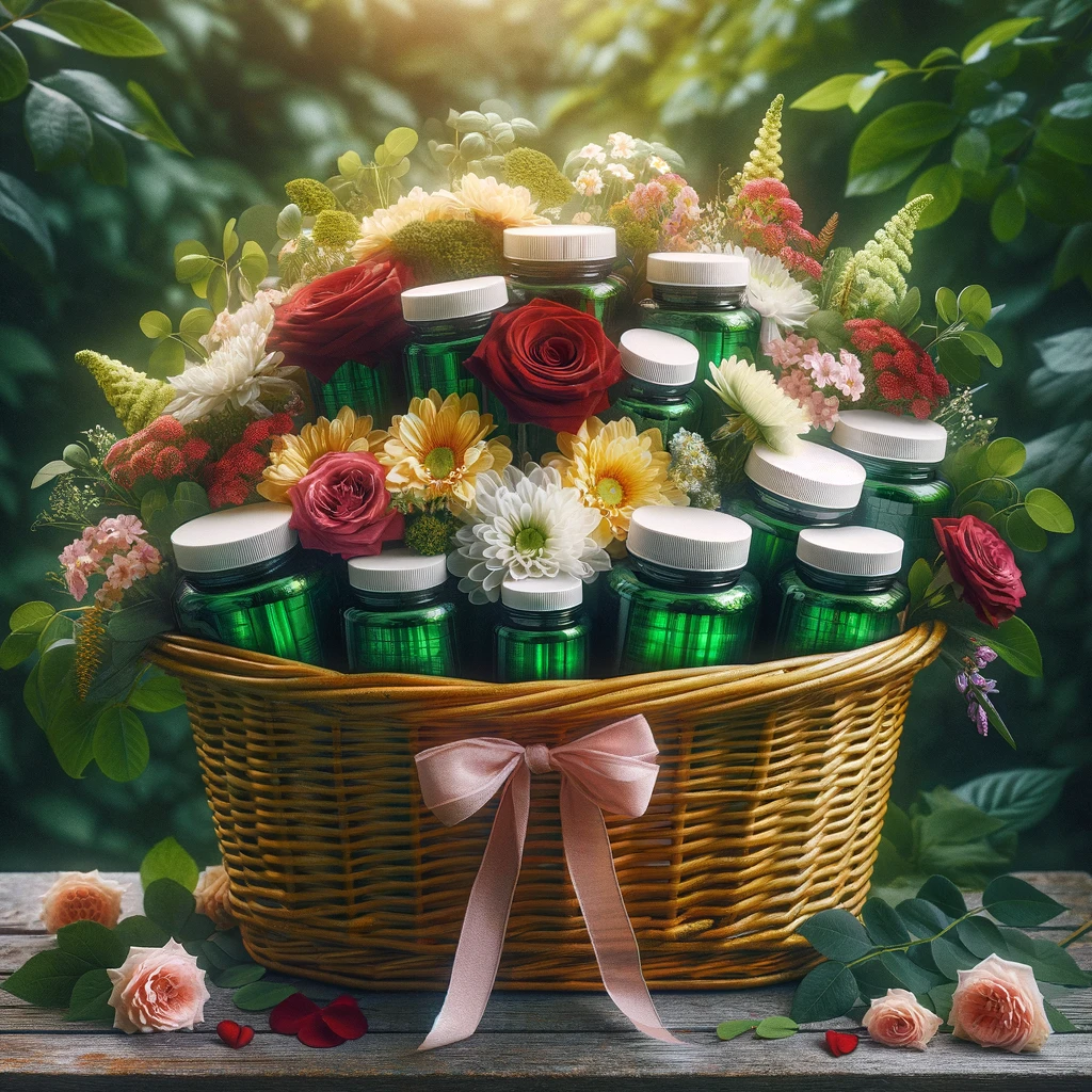 Health Products basket bouquet