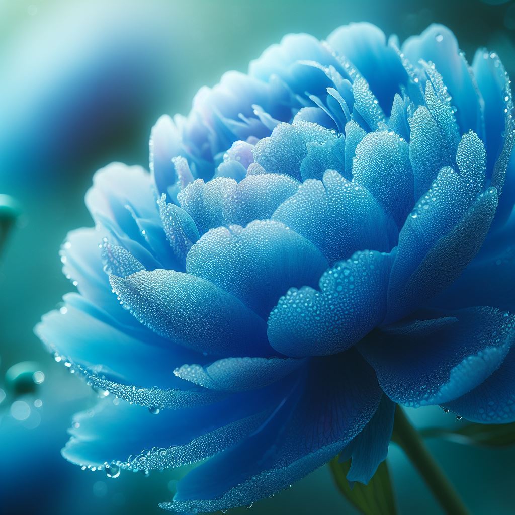 Blue Peony Flower